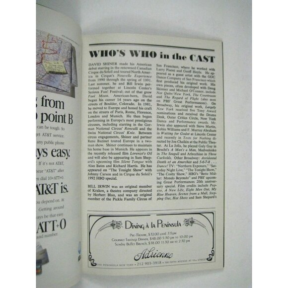 Fool Moon Playbill 1993 Richard Rogers Theatre David Shiner Bill Irwin Ramblers - Picture 4 of 6